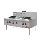 YDSDGZ Restaurant Equipment Stainless Steel 2 Burner Chinese Style Cooking Range